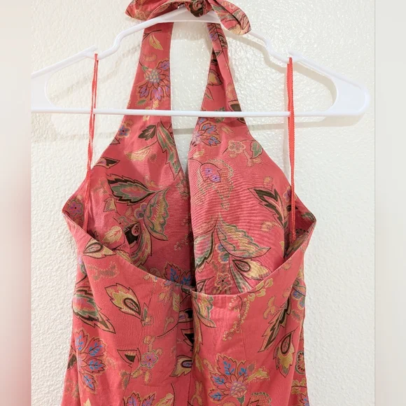 Jones New York Signature Halter Top Summer Dress Y2K Floral - Picture 5 of 7